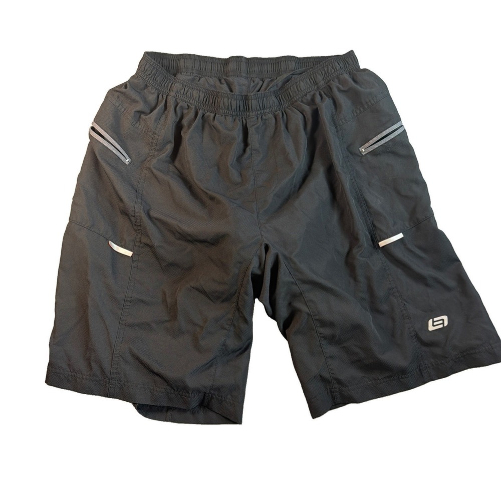 Mens,Cycling Shorts,Bellwether,XXL,Black,Padded Gel Liner MTB 82279 Reflective